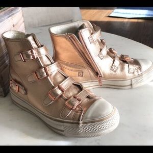 Rose gold high tops, size 6